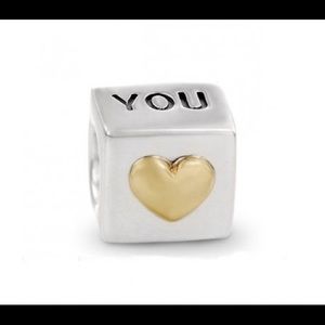 Authentic pandora “I Love You” engraved charm